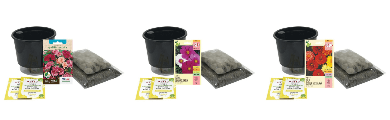 kit para cultivo de flores