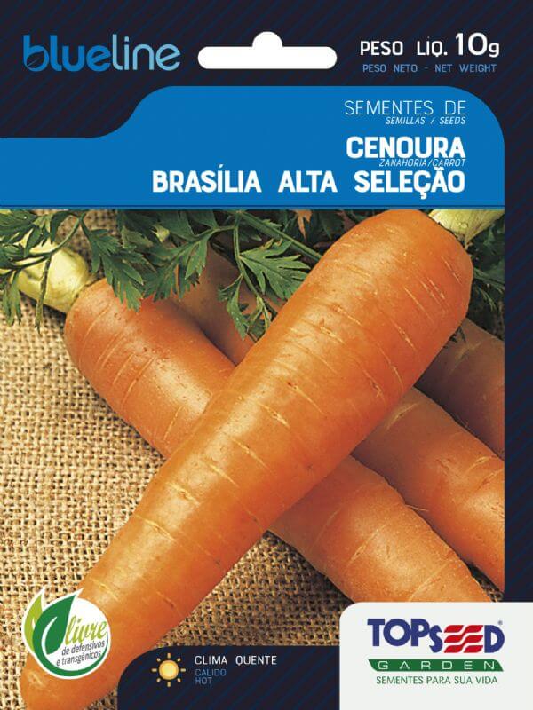 Pacote de sementes cenoura Brasília alta seleção.