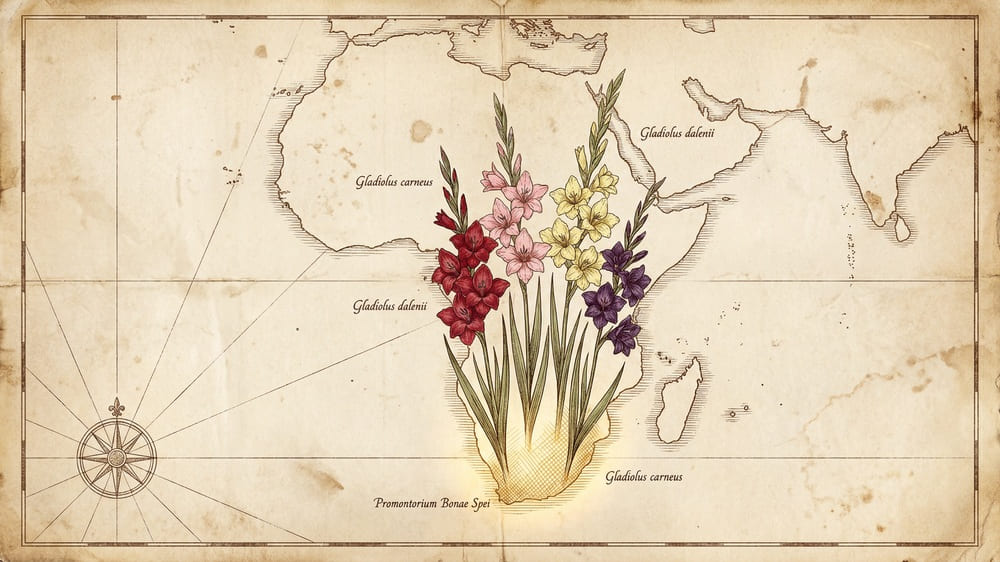 Origem dos gladíolos na África do Sul - história da flor