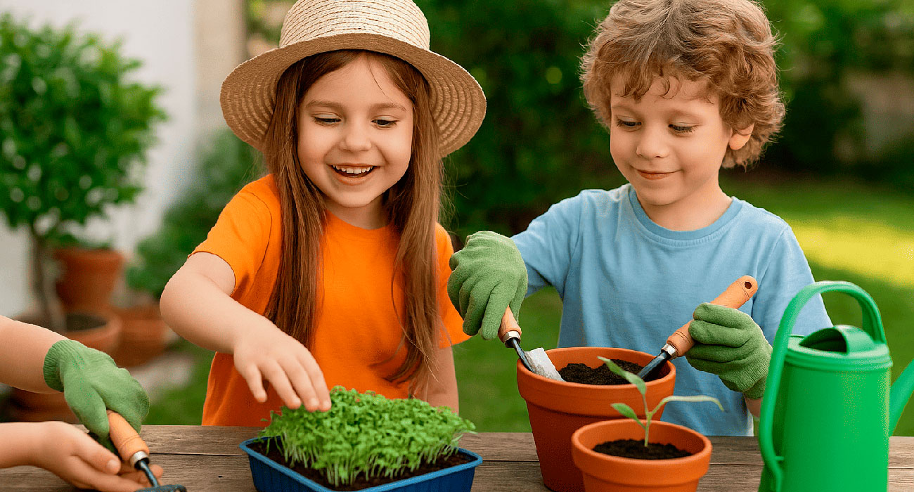Nessas férias, menos tela… mais terra!